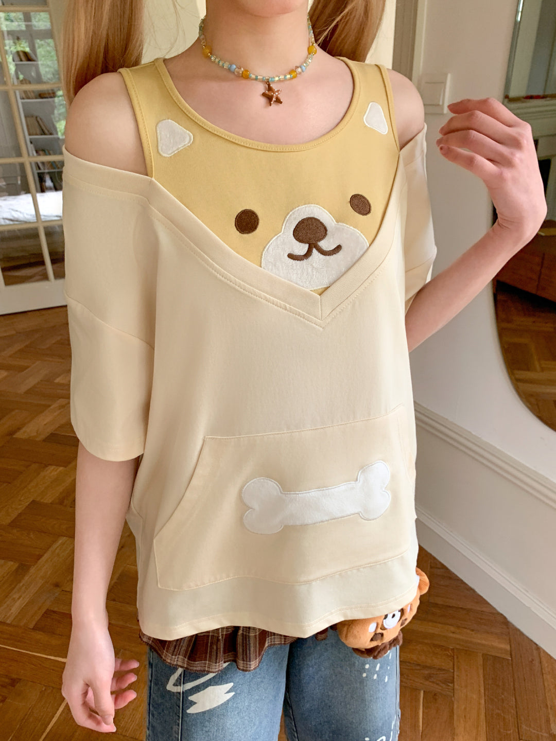 Bone & Pup Layered Tee-Tops-ntbhshop