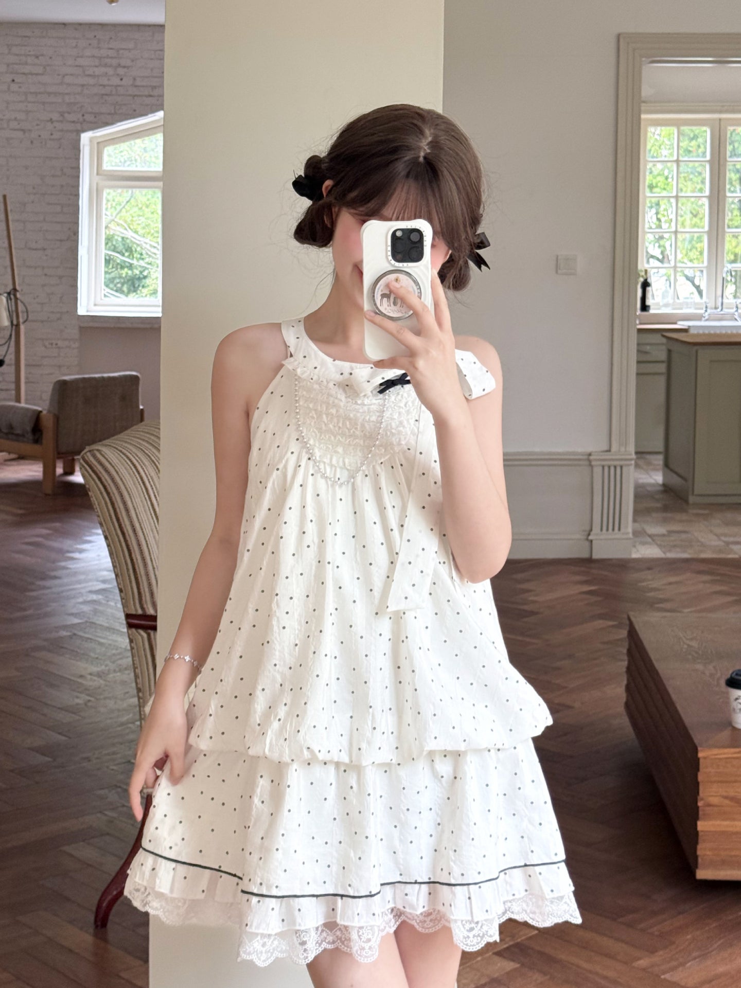 Milk Polka Doll Dress-Dresses-ntbhshop