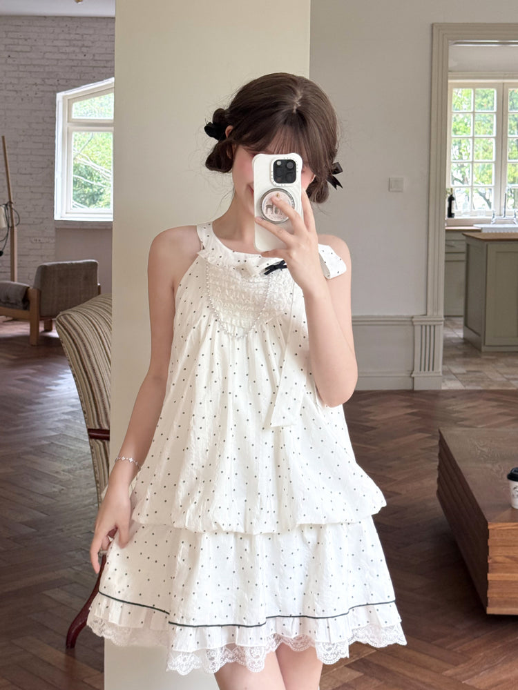 Milk Polka Doll Dress-Dresses-ntbhshop
