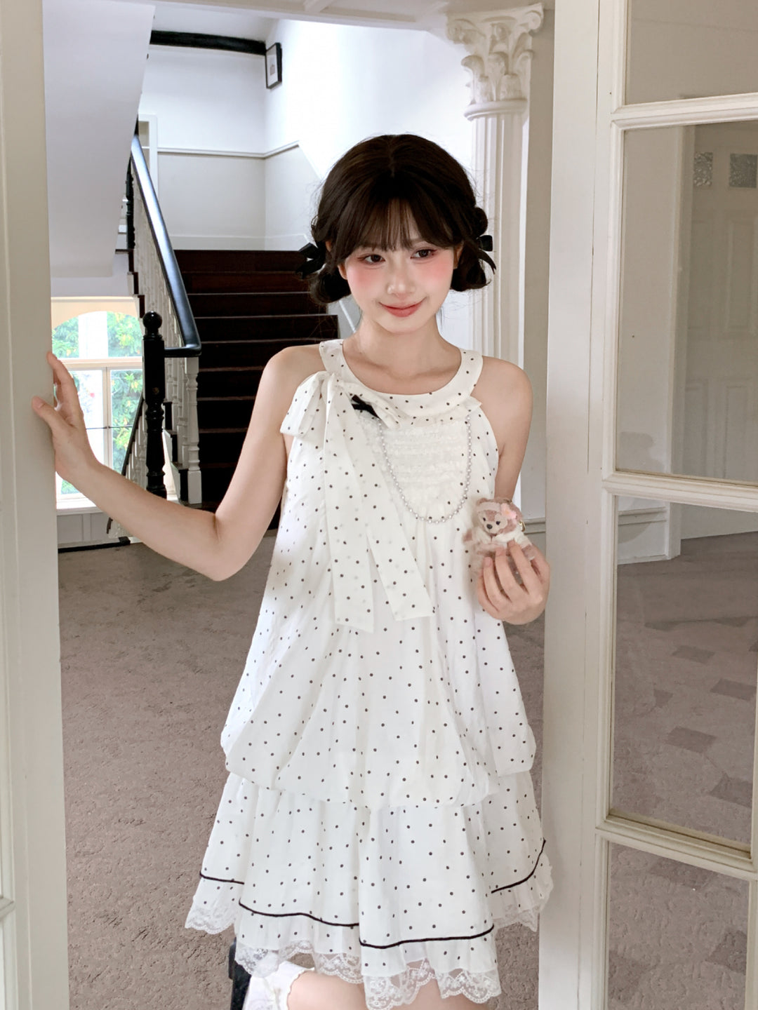 Milk Polka Doll Dress-Dresses-ntbhshop