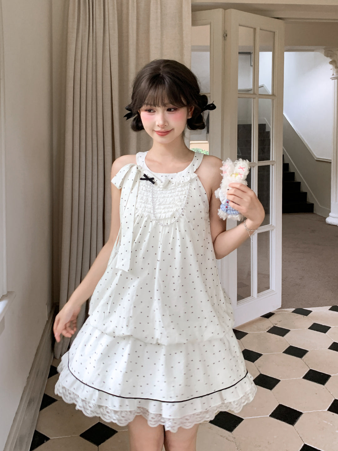 Milk Polka Doll Dress-Dresses-ntbhshop