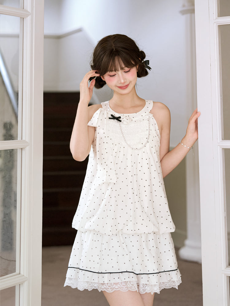Milk Polka Doll Dress-Dresses-ntbhshop