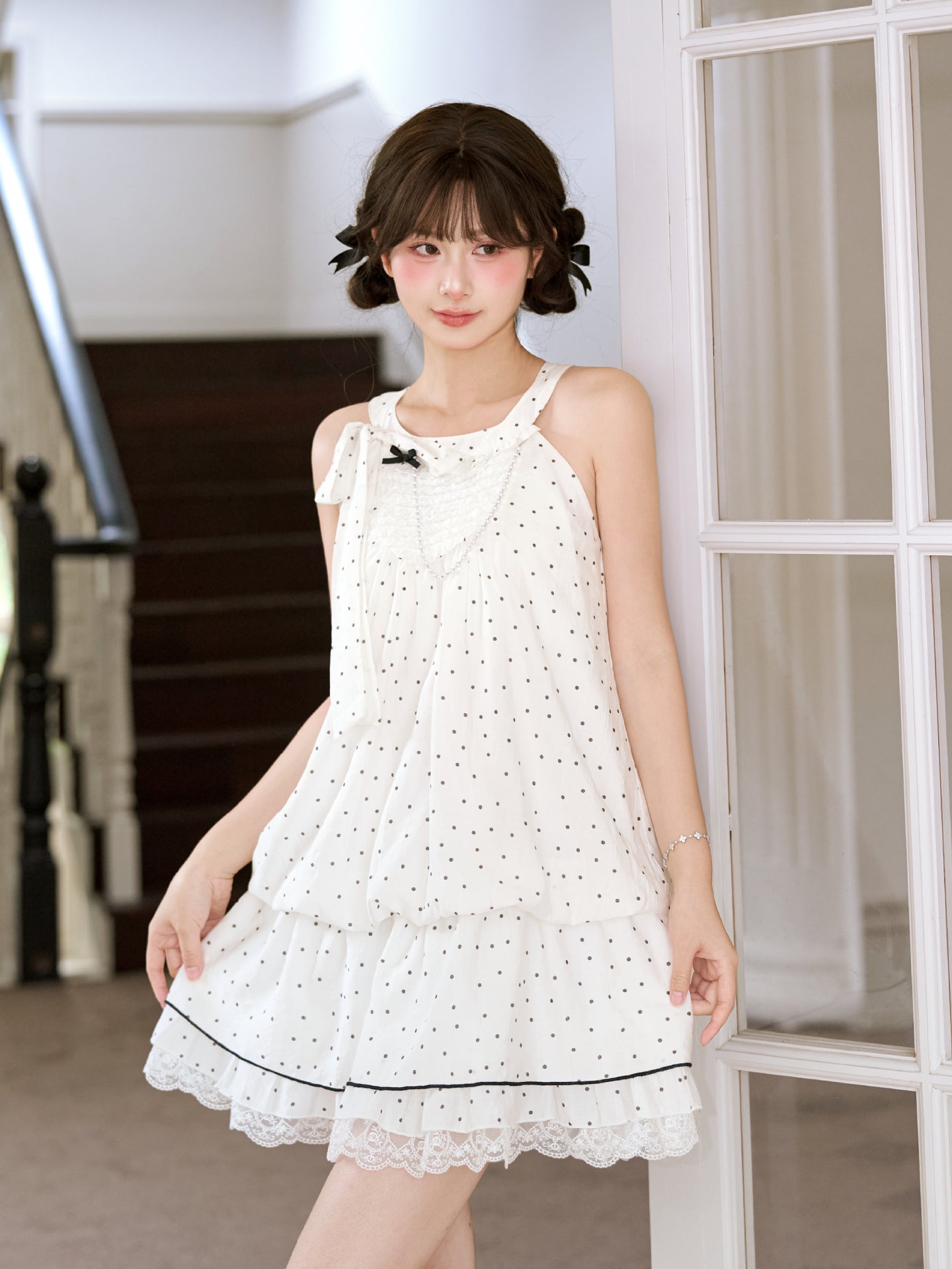 Milk Polka Doll Dress-Dresses-ntbhshop