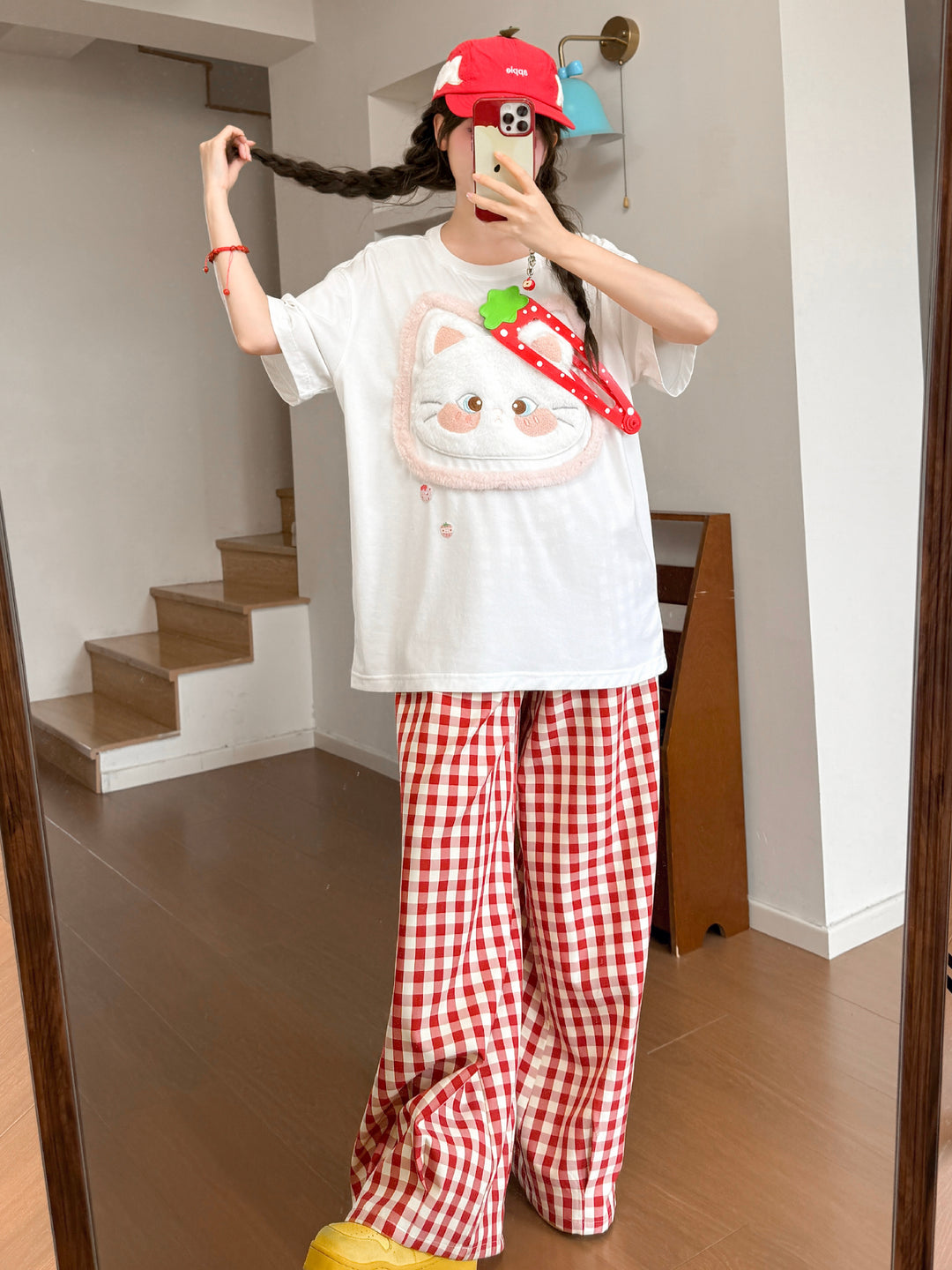 Cloud Kitten Hairpin Tees-Tops-ntbhshop