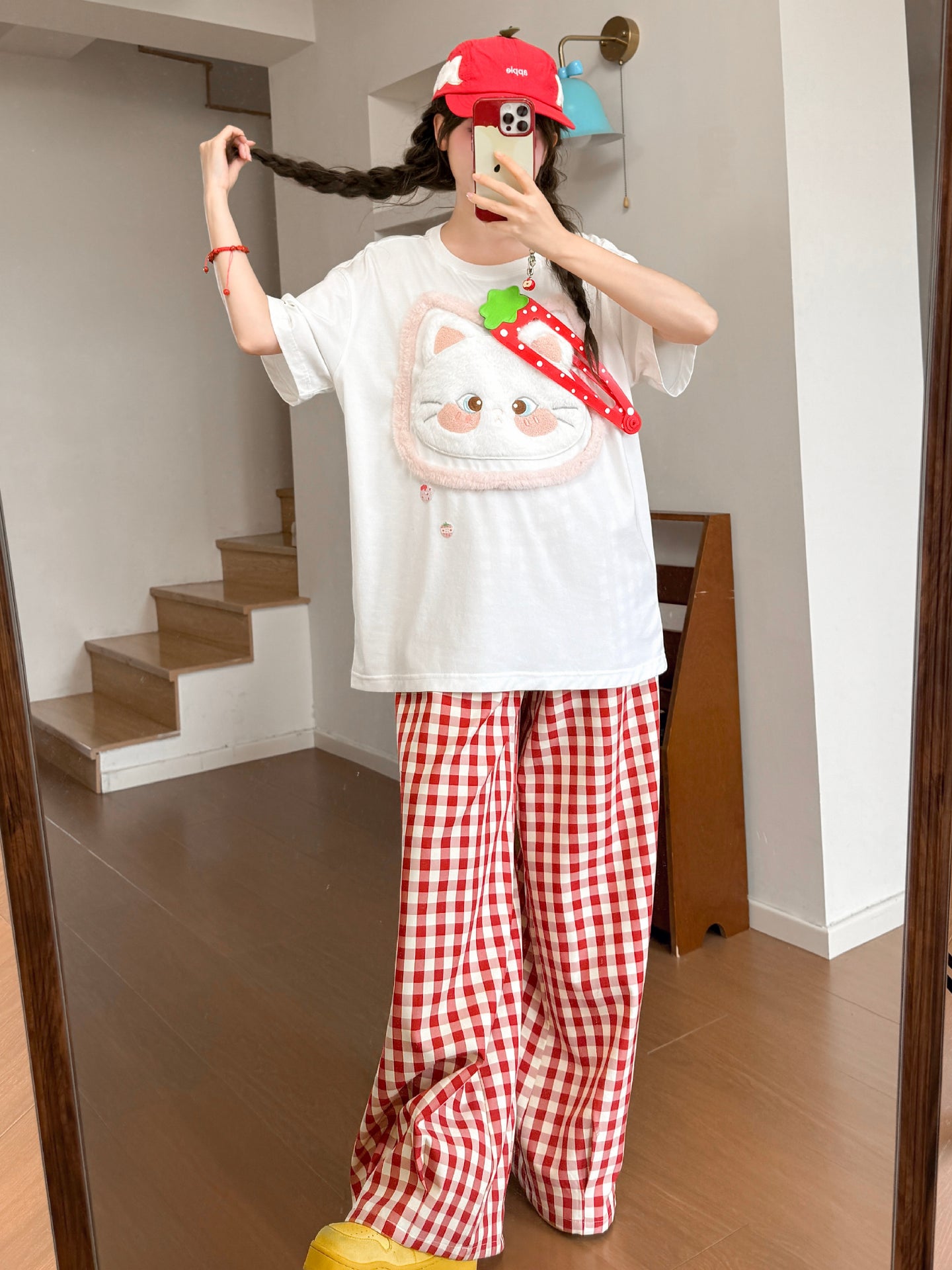 Cloud Kitten Hairpin Tees-Tops-ntbhshop