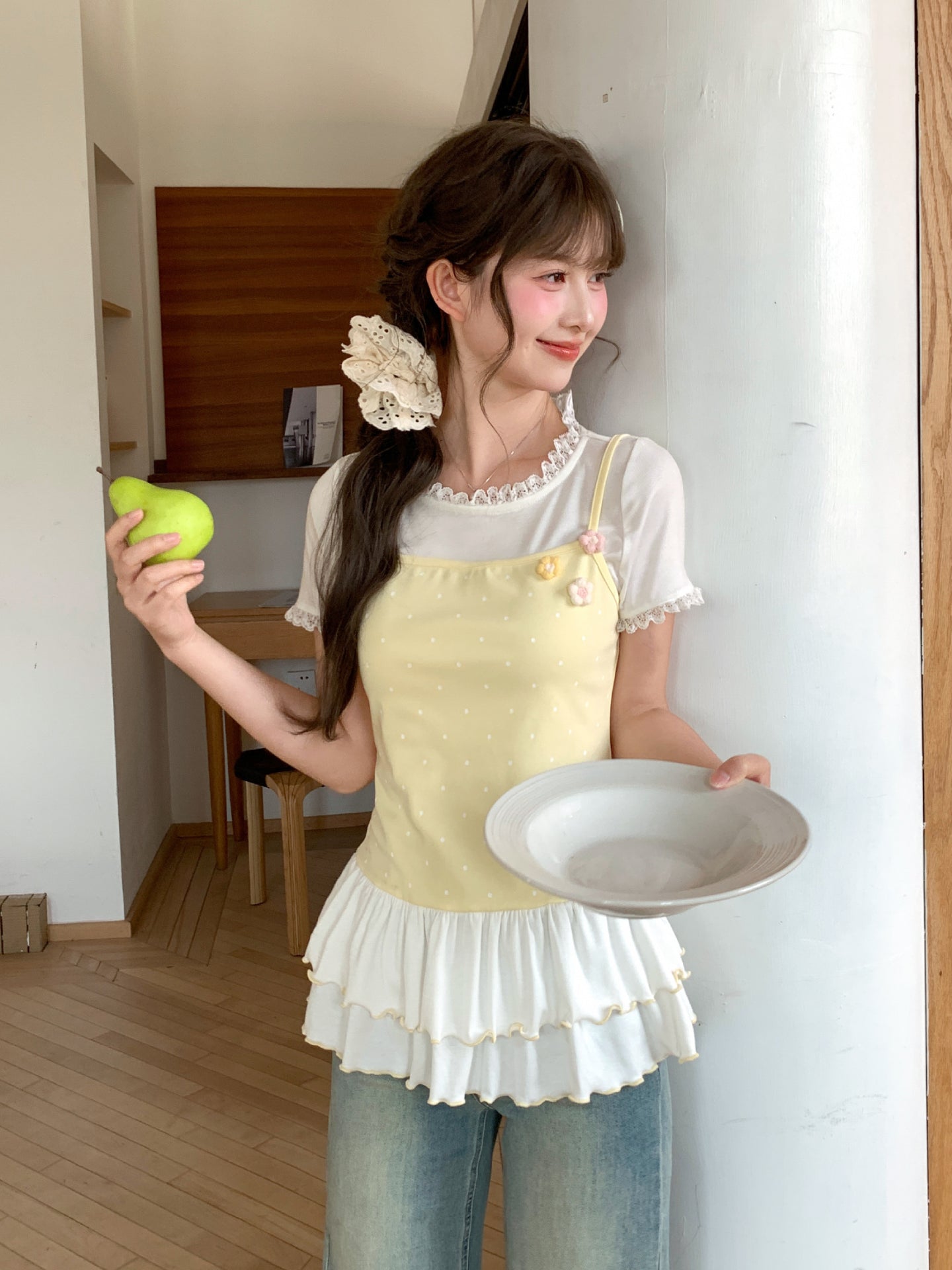 Buttercream Ruffle Tank Top-Tops-ntbhshop