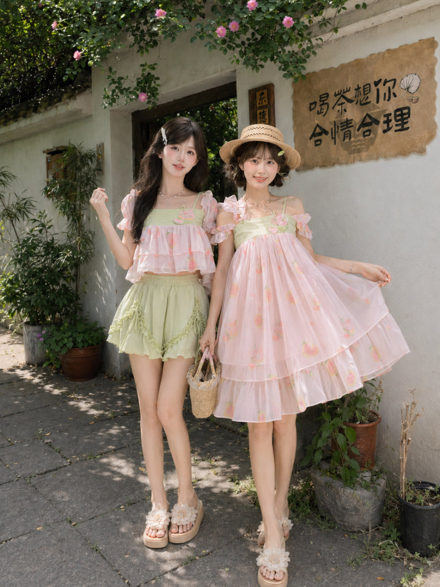 Guava Cupcake Chiffon Top-Tops-ntbhshop