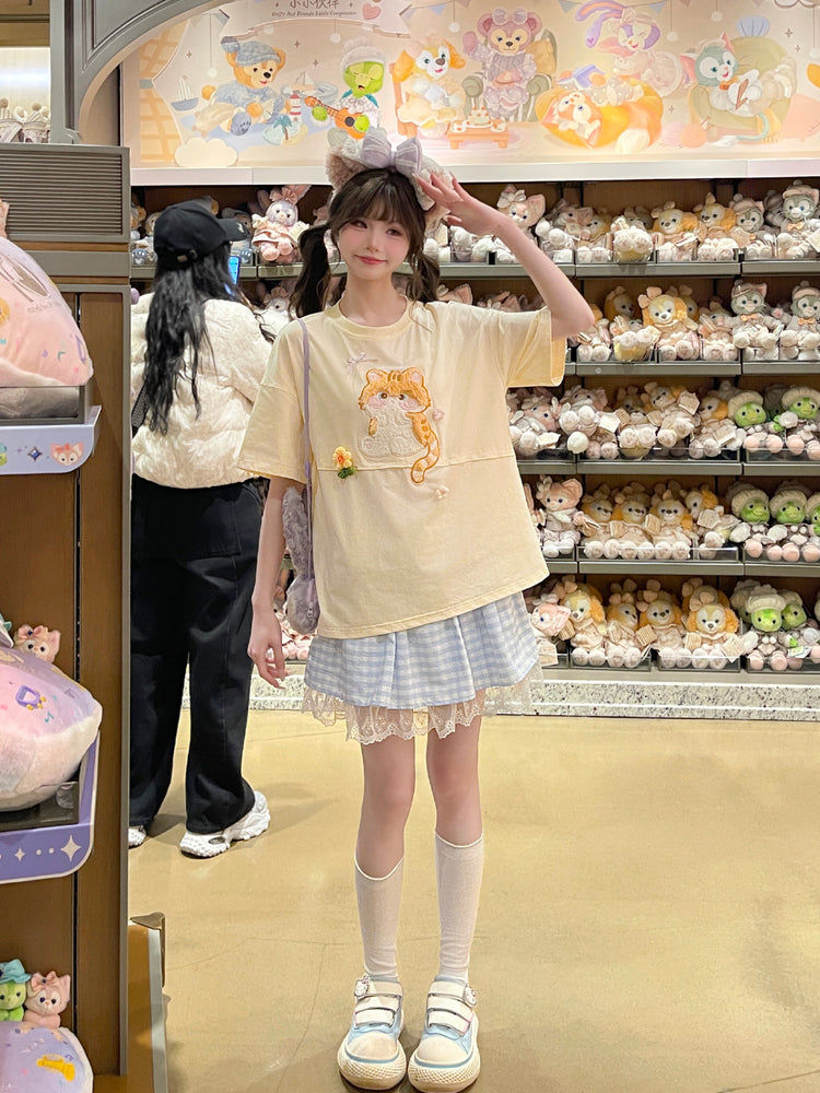 Butter Tabby Graphic Tee-Tops-ntbhshop