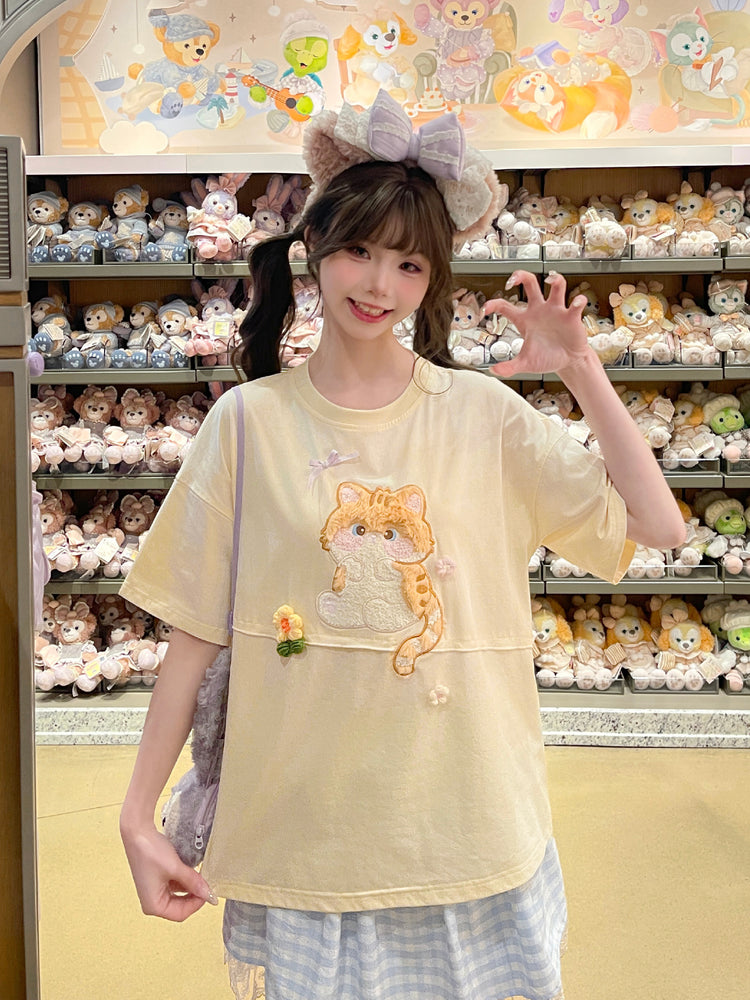 Butter Tabby Graphic Tee-Tops-ntbhshop