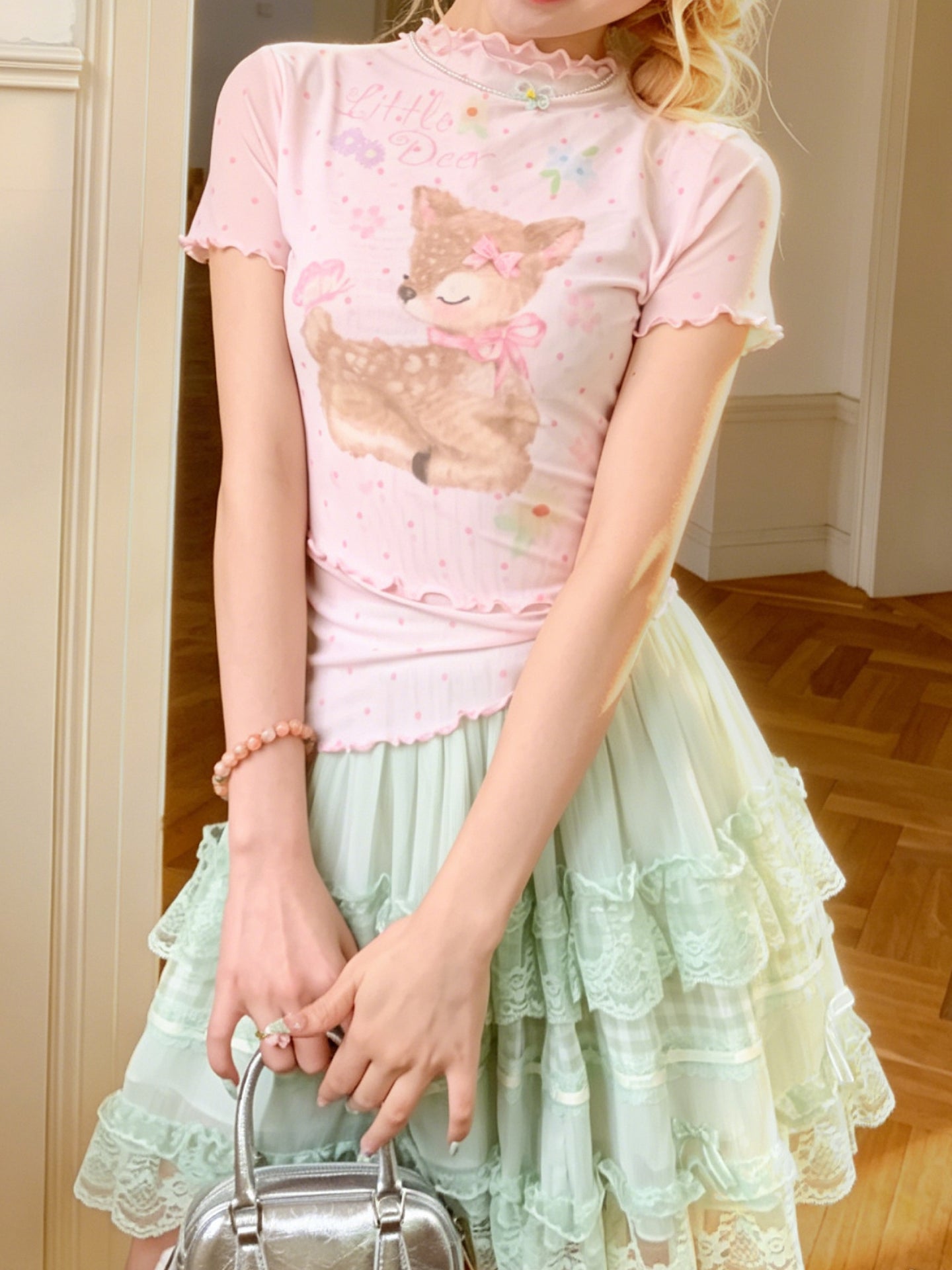 Dear Bambi Mesh Tees-Tops-ntbhshop