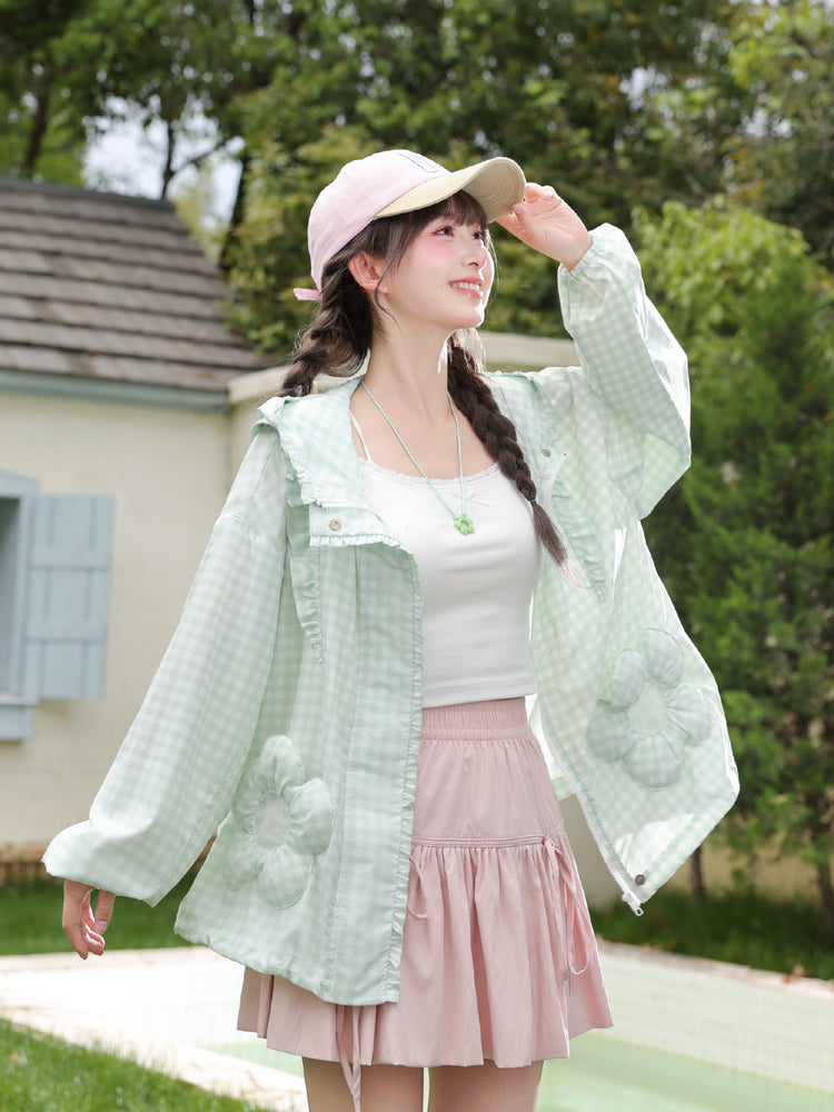 Daisy Gingham Sun Jacket-Outerwear-ntbhshop