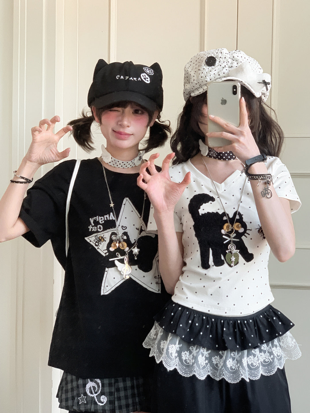 Angry Cat Star Tee-Tops-ntbhshop