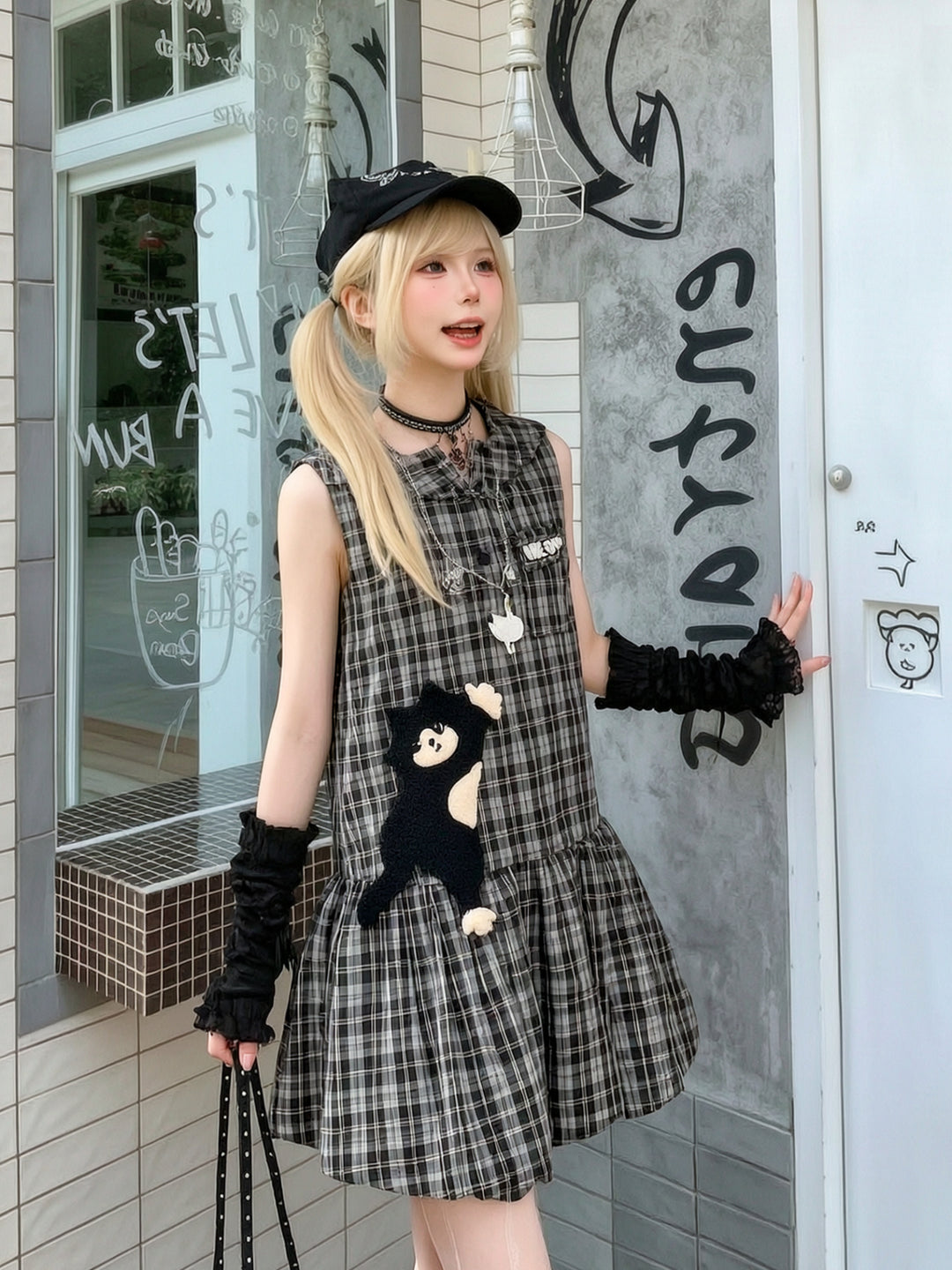 Milk Cat Hood Dress-Dresses-ntbhshop