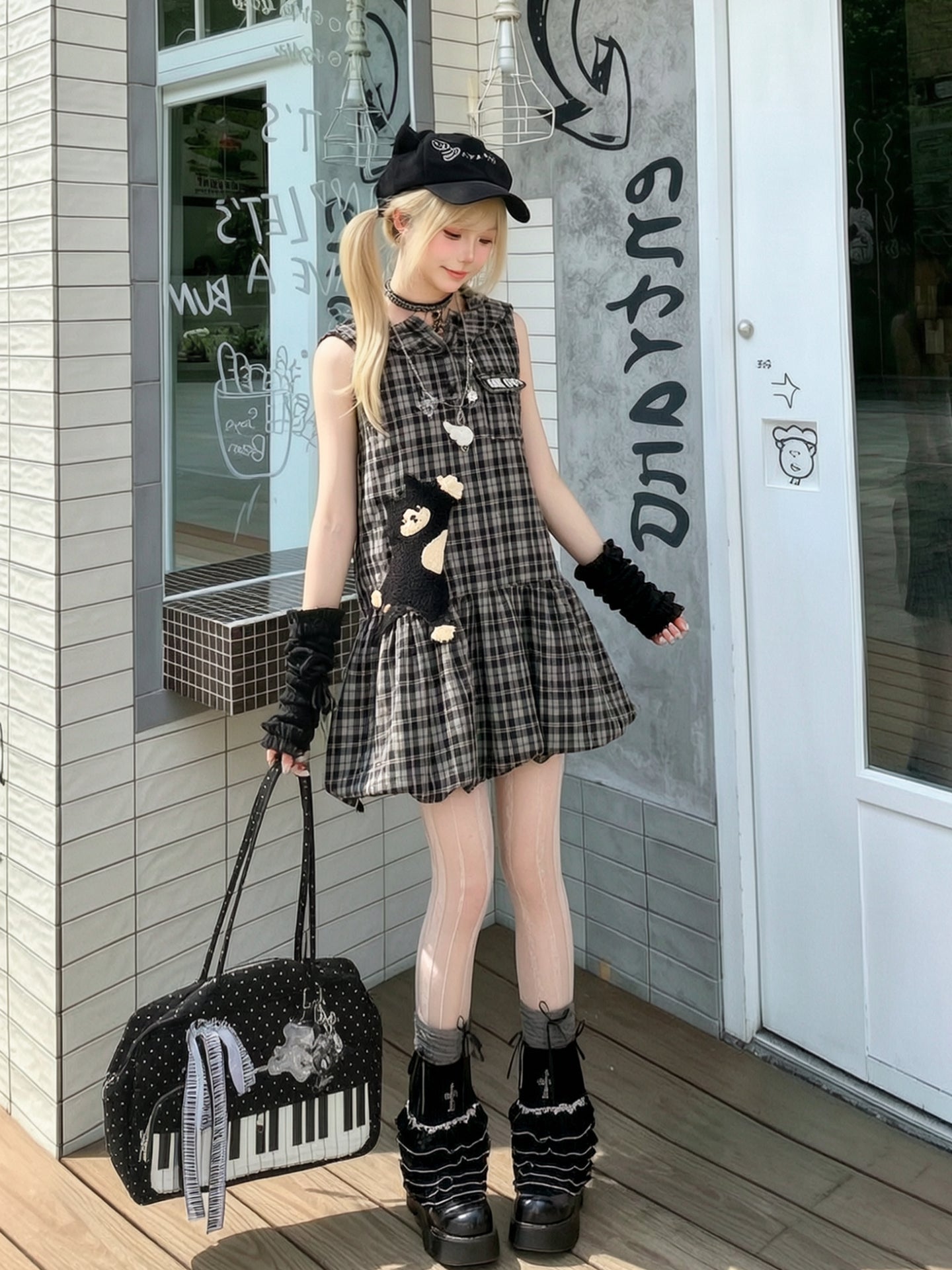 Milk Cat Hood Dress-Dresses-ntbhshop