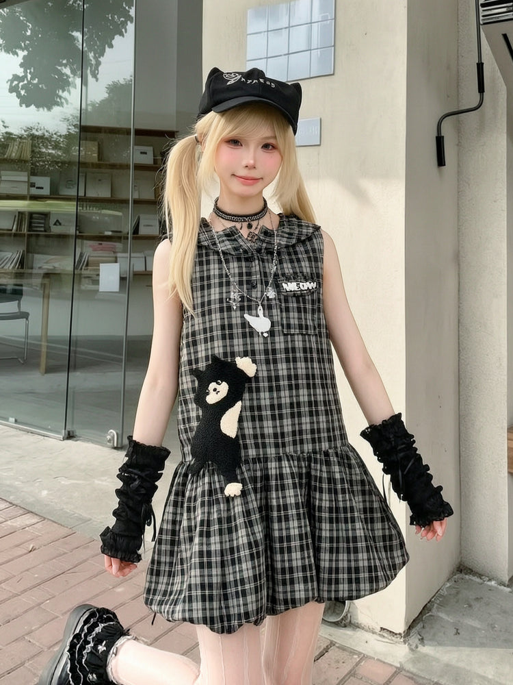 Milk Cat Hood Dress-Dresses-ntbhshop