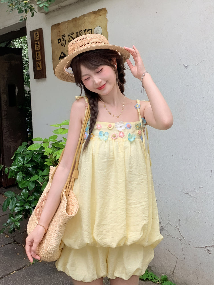 Butter Bloom Bubble Top & Shorts-Sets-ntbhshop