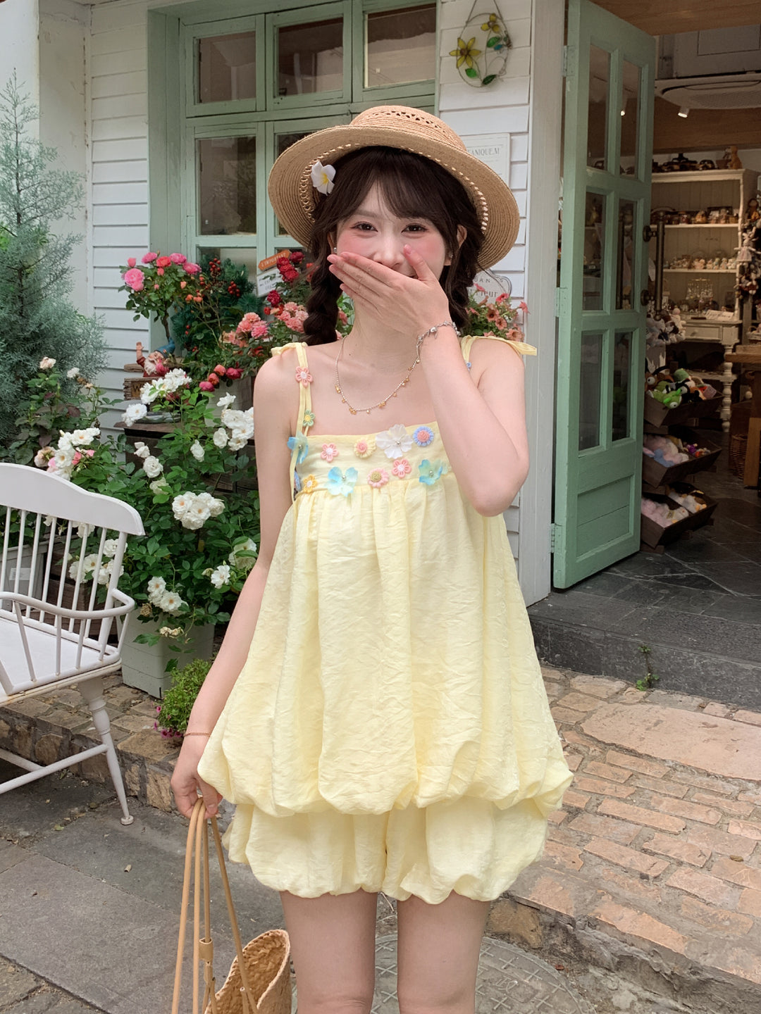 Butter Bloom Bubble Top & Shorts-Sets-ntbhshop