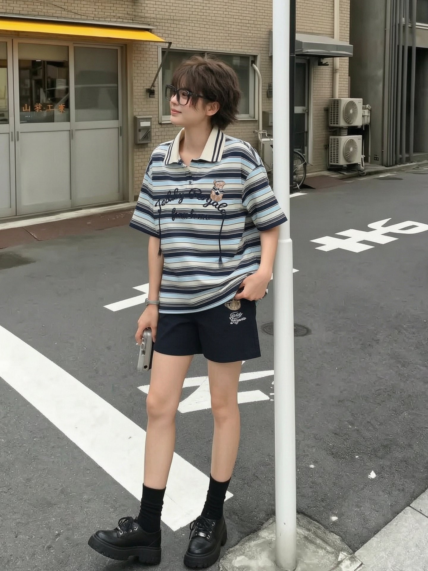 Teddy Royale Stripe Polo-Tops-ntbhshop