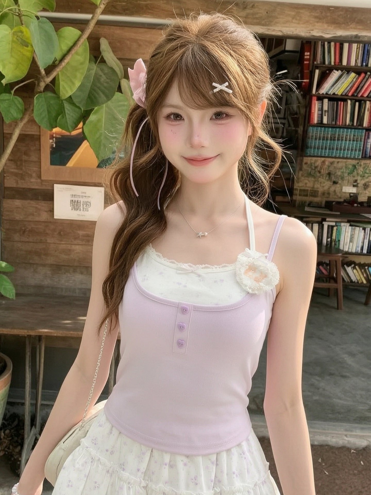 Lavender Bloom Layer Cami-Tops-ntbhshop