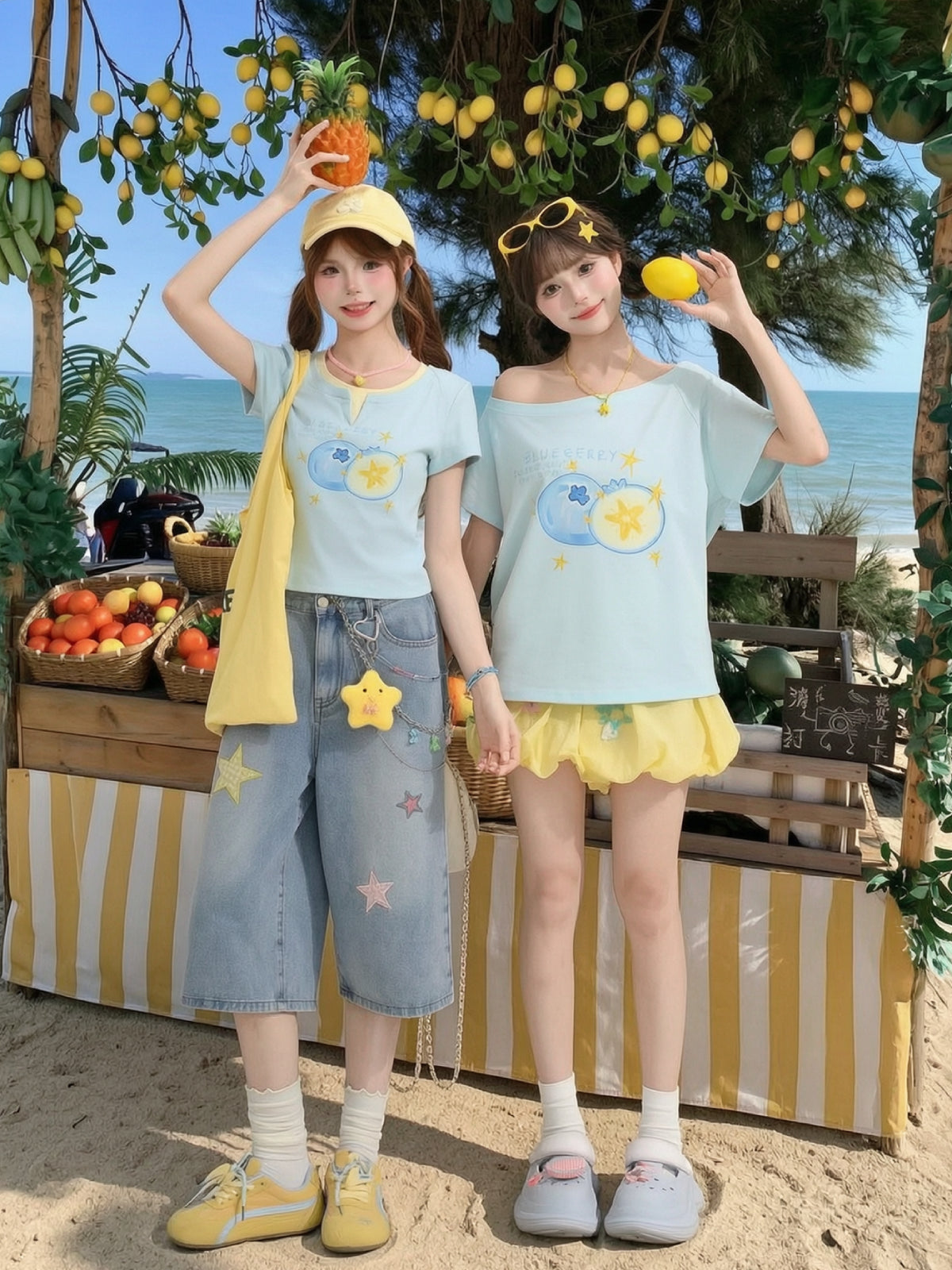 Blueberry Pop Baby Tee-Tops-ntbhshop