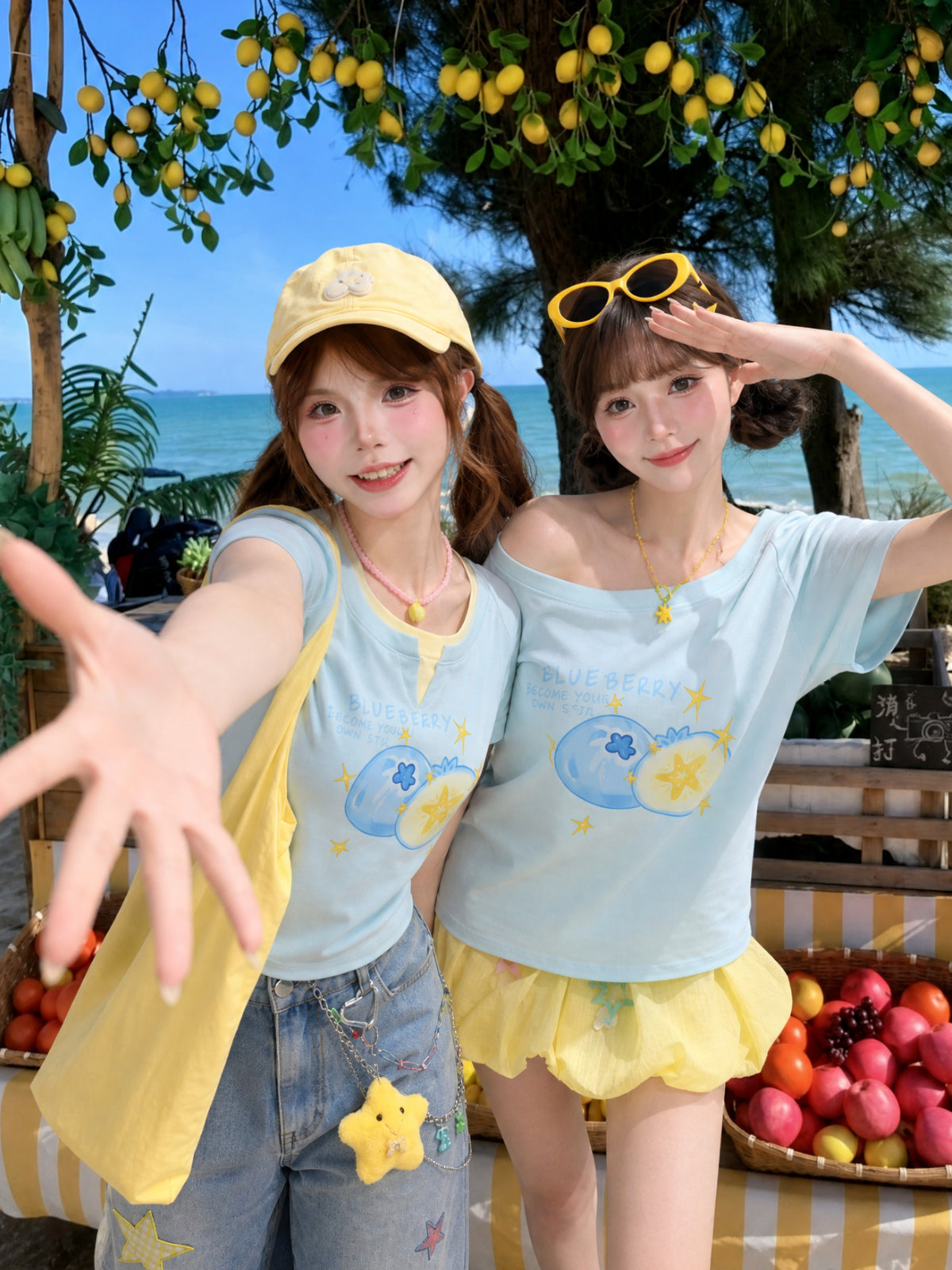 Blueberry Pop Baby Tee-Tops-ntbhshop