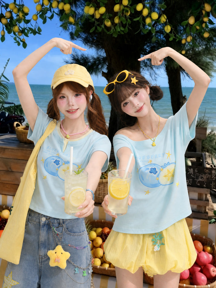 Blueberry Pop Baby Tee-Tops-ntbhshop