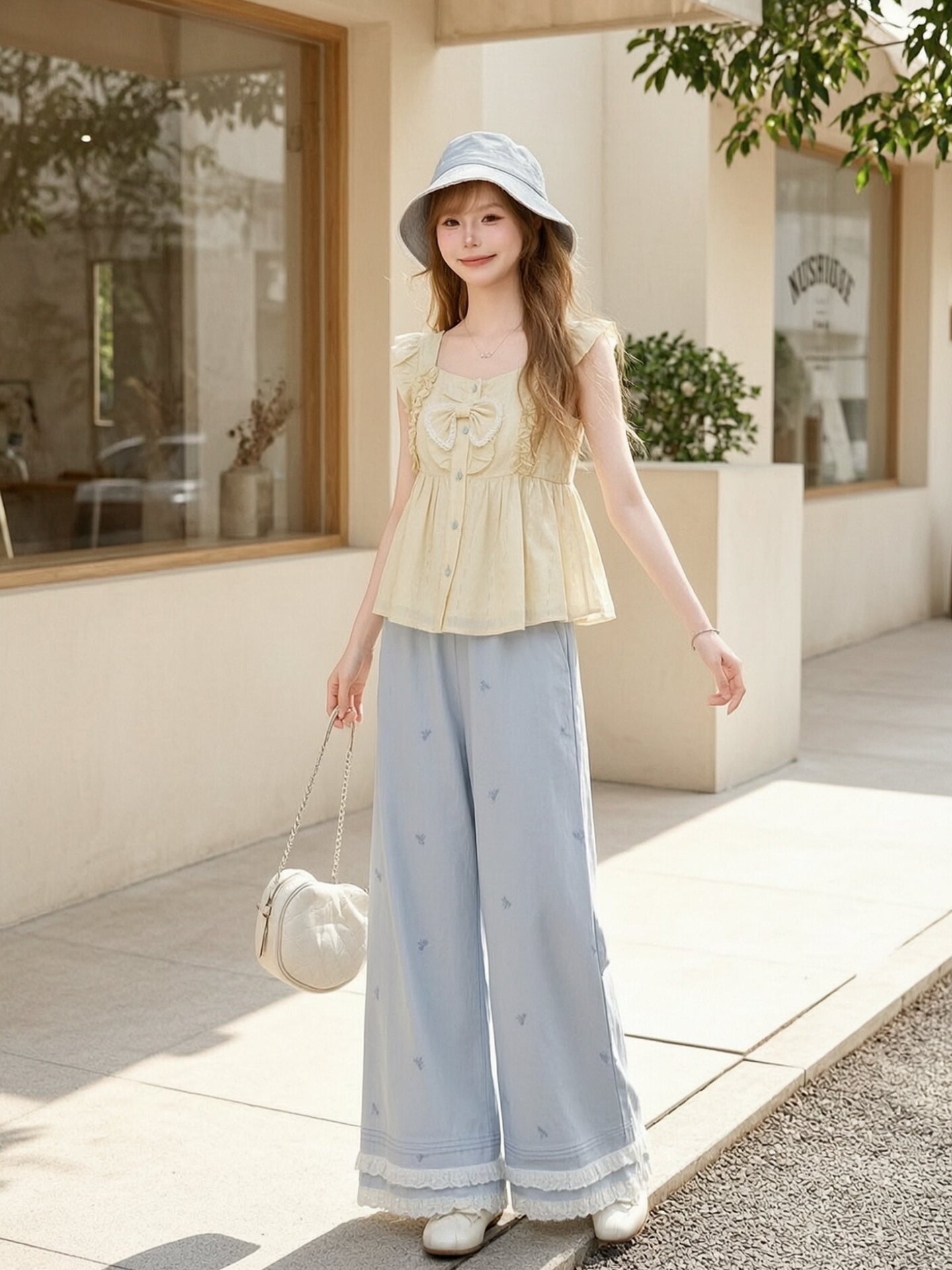 Bow Dream Cotton Pants-Bottoms-ntbhshop