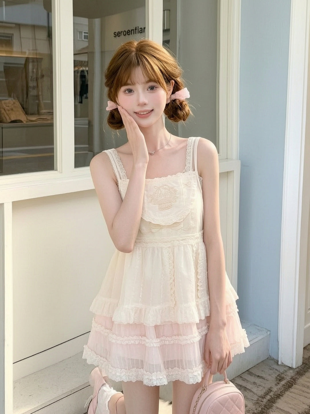 Rose Lace Cami Top-Tops-ntbhshop