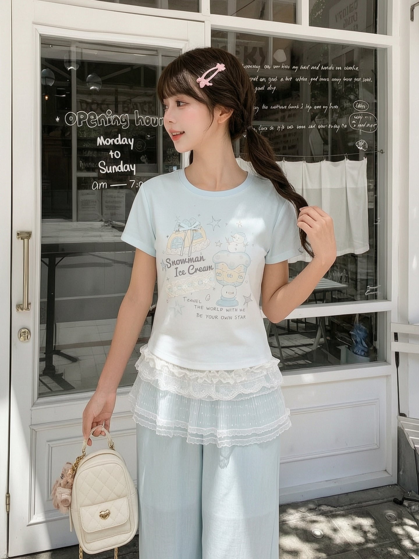 Snow Ice Cream Baby Tee-Tops-ntbhshop