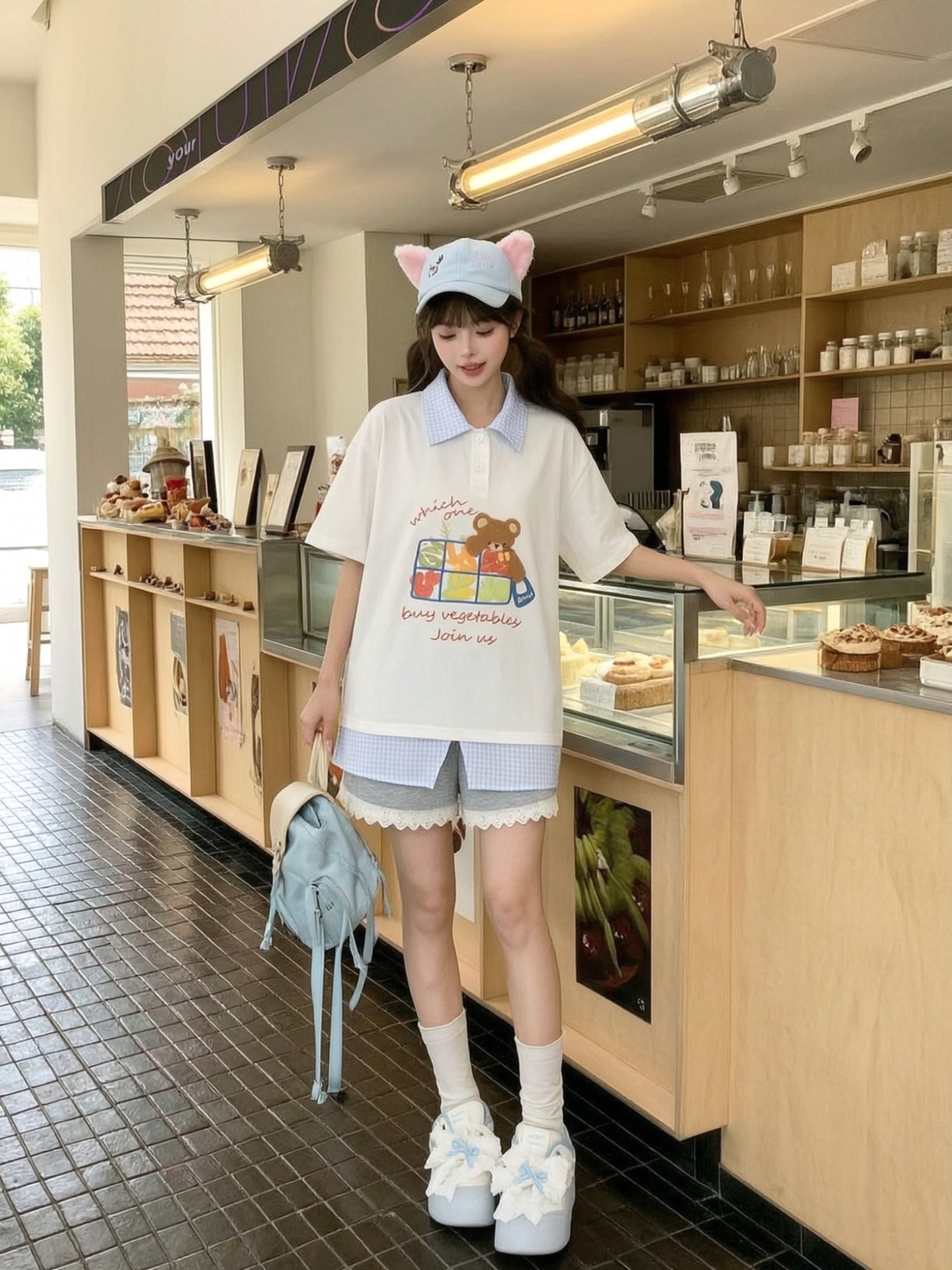Market Bear Polo Top-Tops-ntbhshop