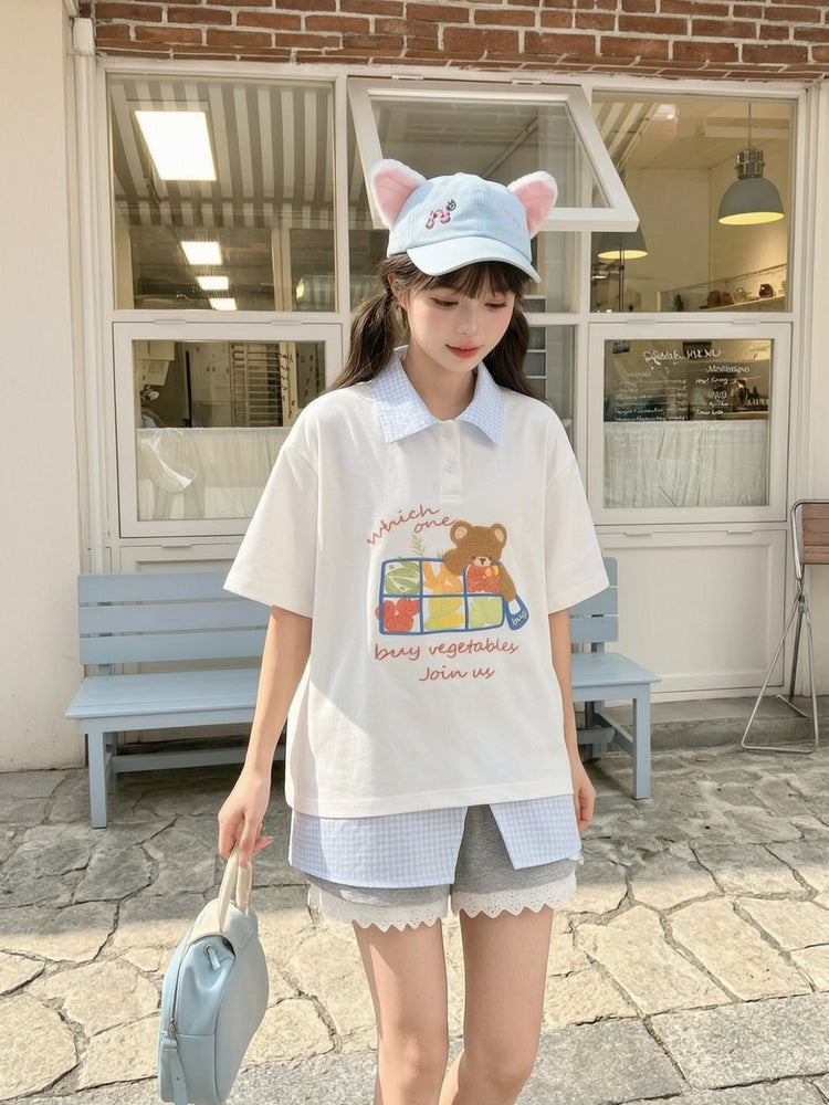 Market Bear Polo Top-Tops-ntbhshop