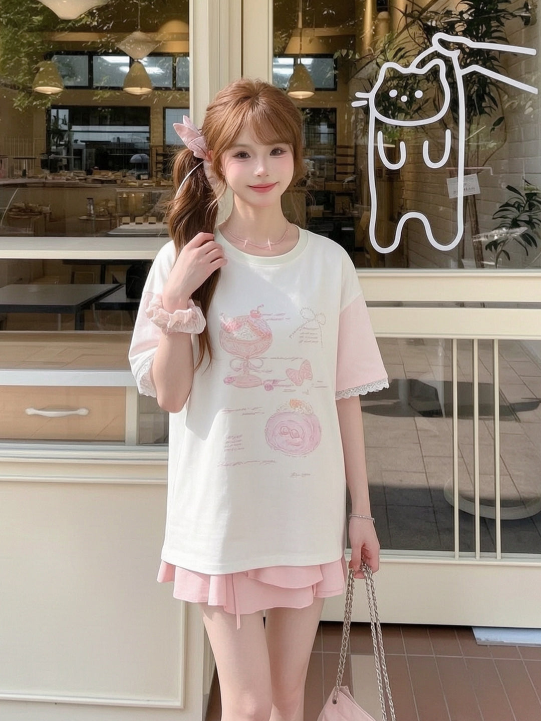 Berry Parfait Colorblock Tee-Tops-ntbhshop