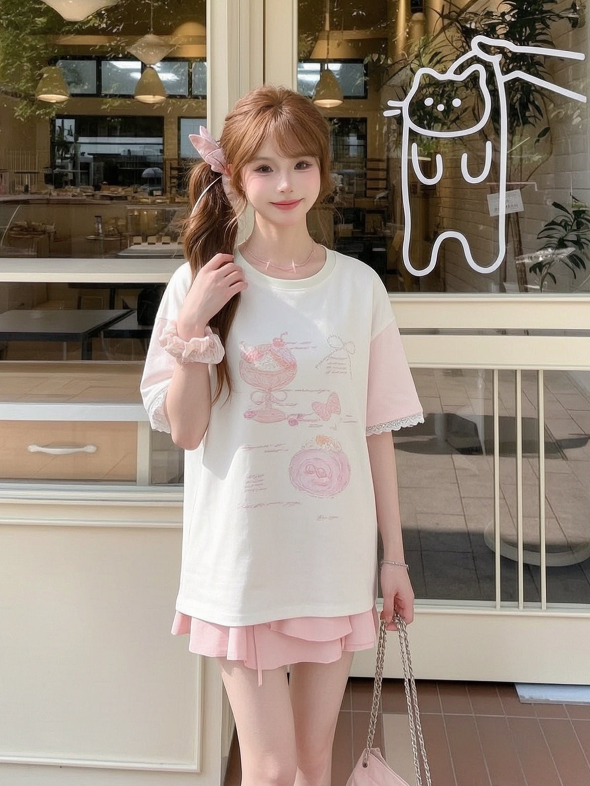 Berry Parfait Colorblock Tee-Tops-ntbhshop