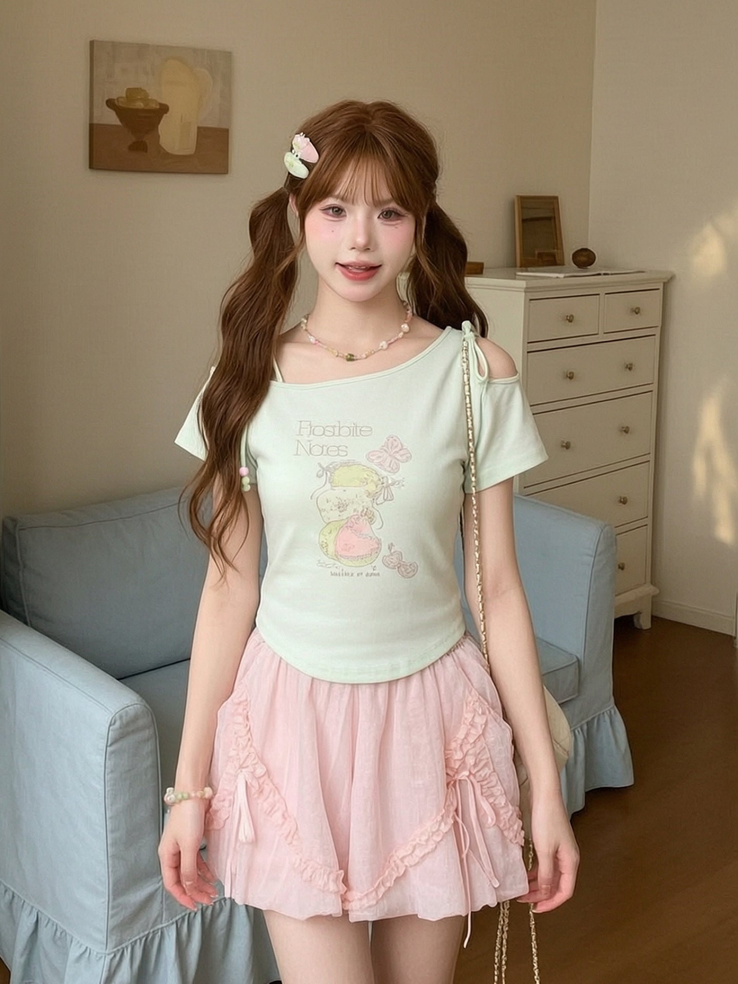 Frostbite Notes Crop Tops-Tops-ntbhshop