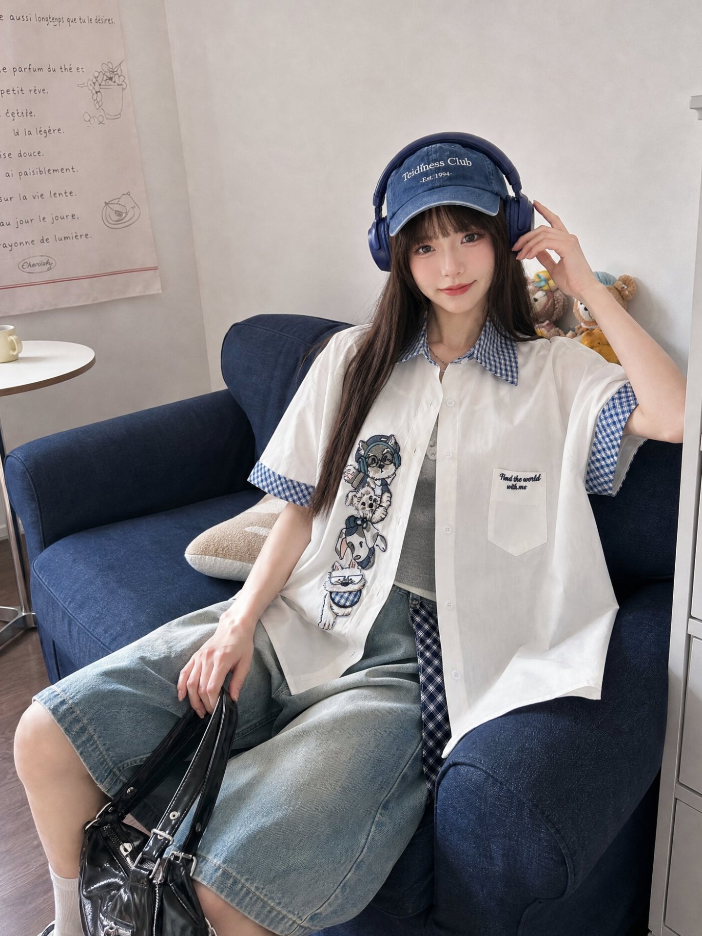 Pup Professor Patchwork Shirt-Tops-ntbhshop