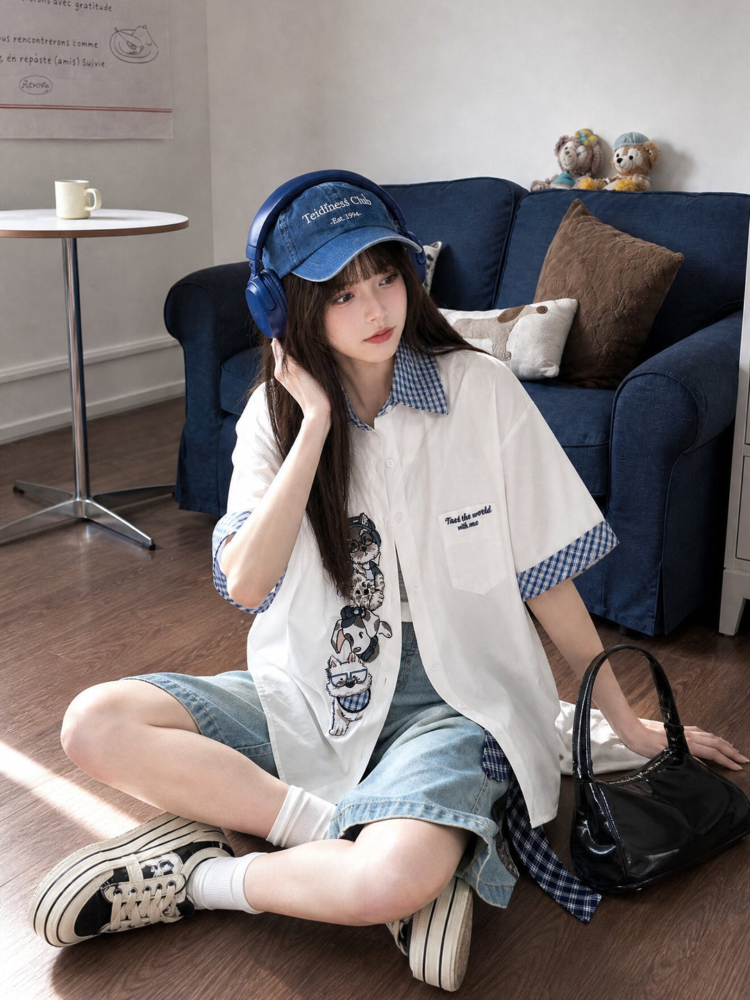 Pup Professor Patchwork Shirt-Tops-ntbhshop