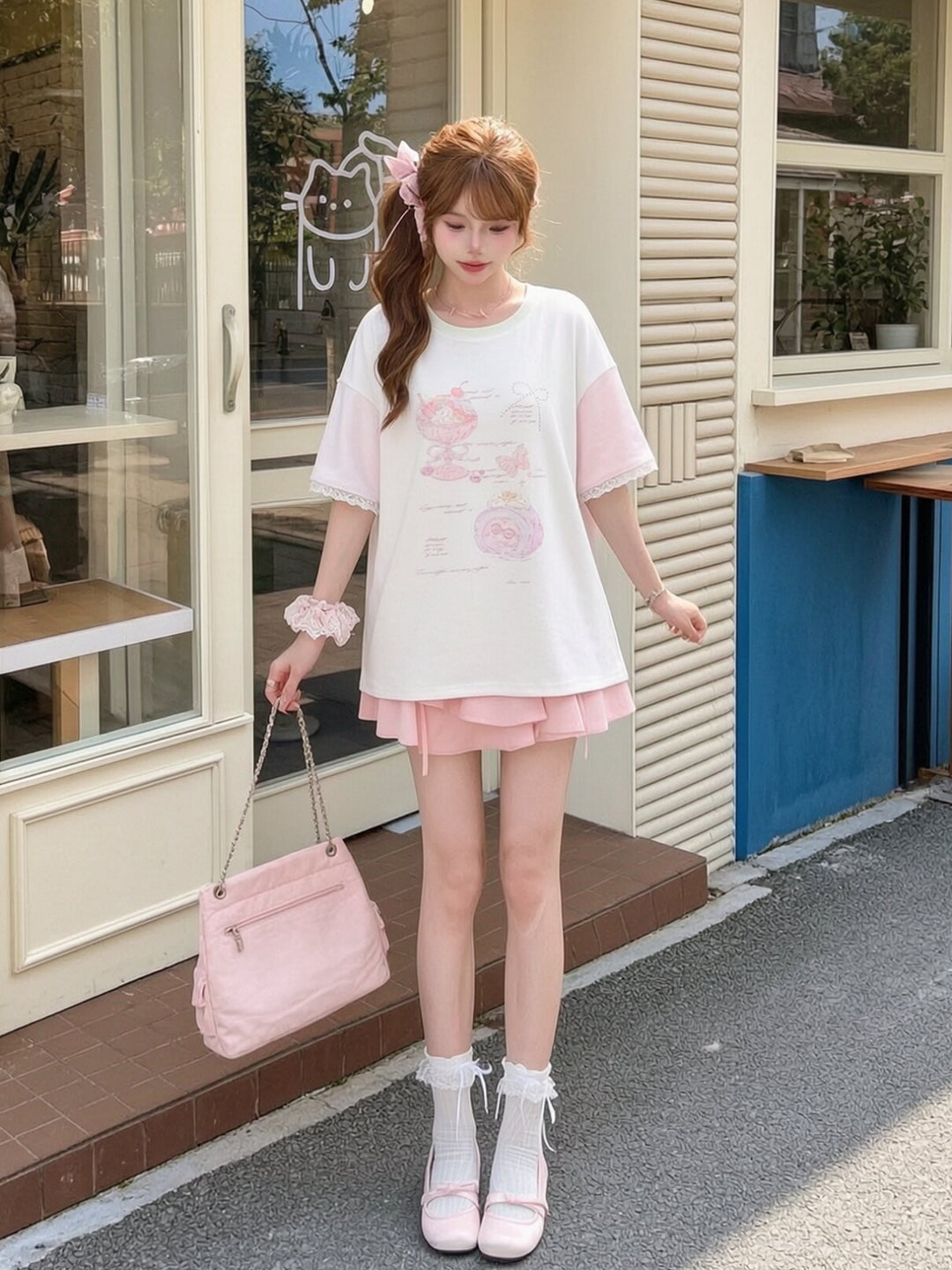 Berry Parfait Colorblock Tee-Tops-ntbhshop