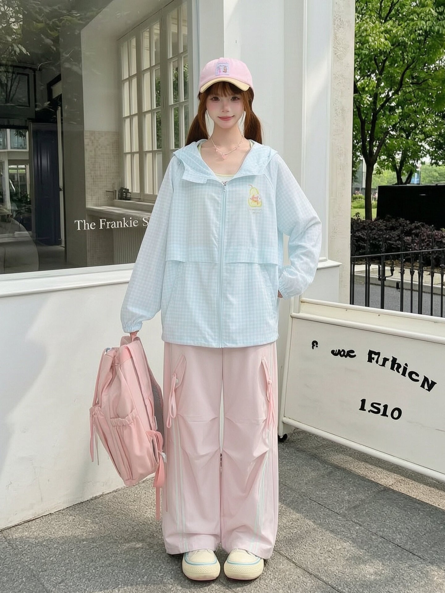 Pear Dream Gingham Sun Jacket-Outerwear-ntbhshop