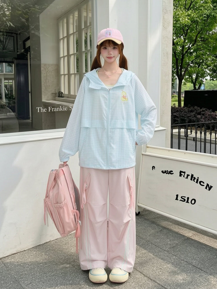 Pear Dream Gingham Sun Jacket-Outerwear-ntbhshop