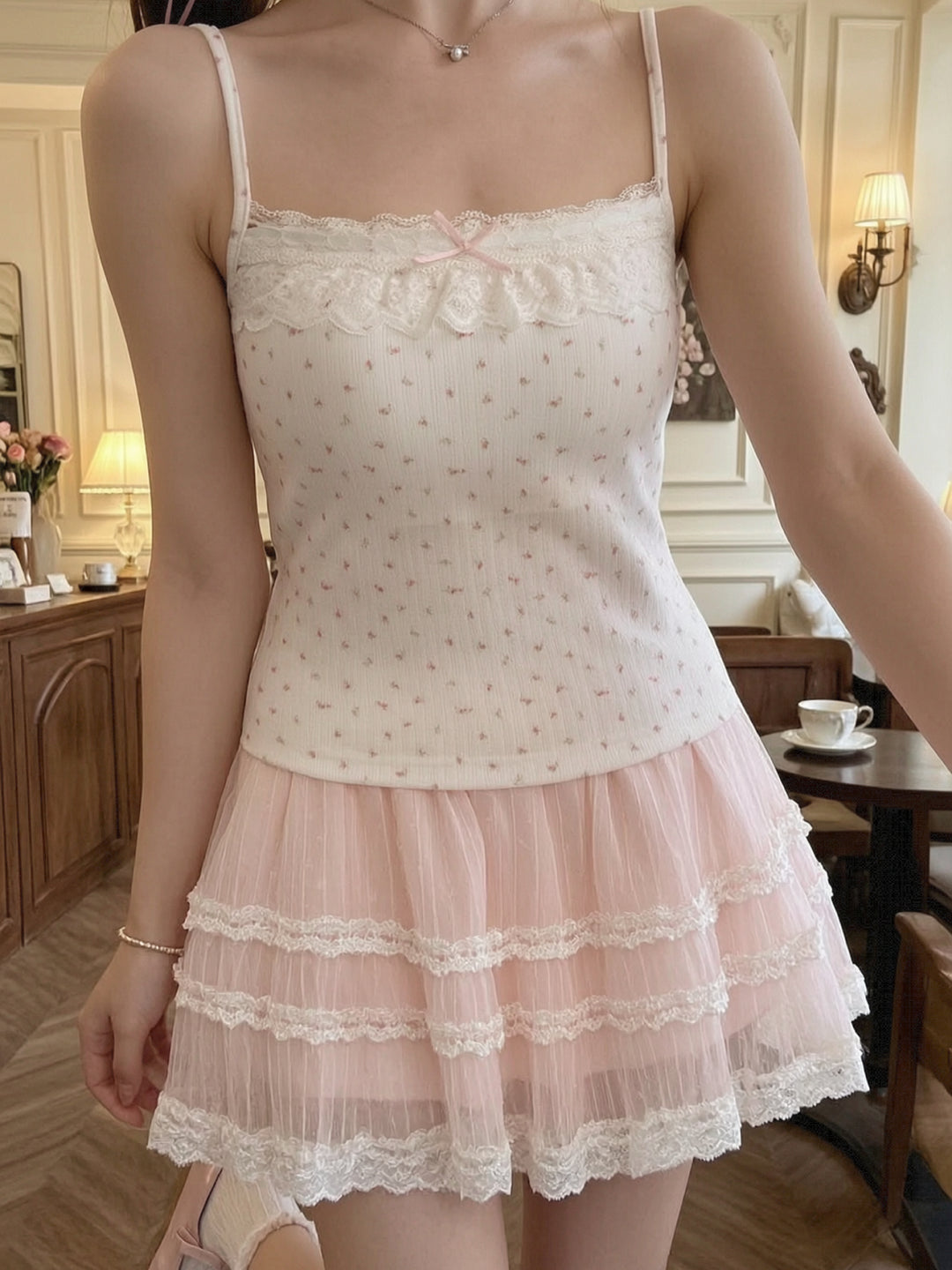Pink Parfait Lyocell Skirt-Bottoms-ntbhshop