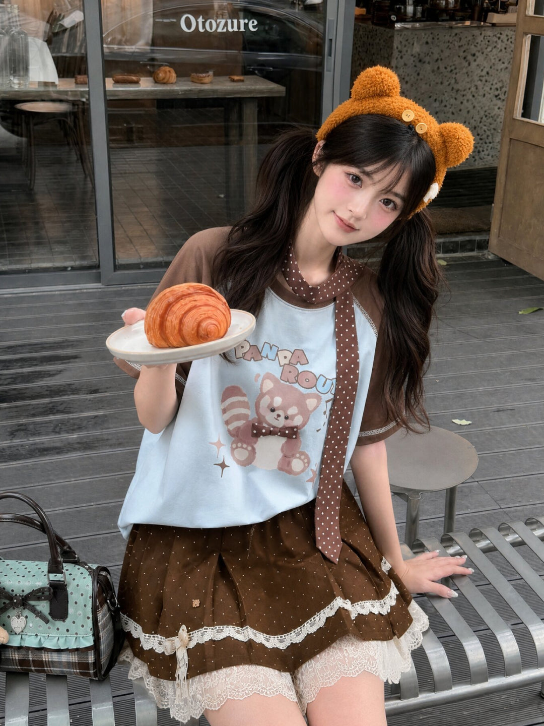 Panda Roux Raglan Tee & Tie-Tops-ntbhshop