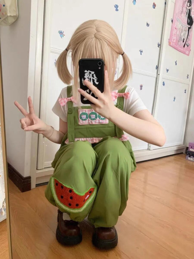 Fruit Pop Puffy Bib Pants-ntbhshop