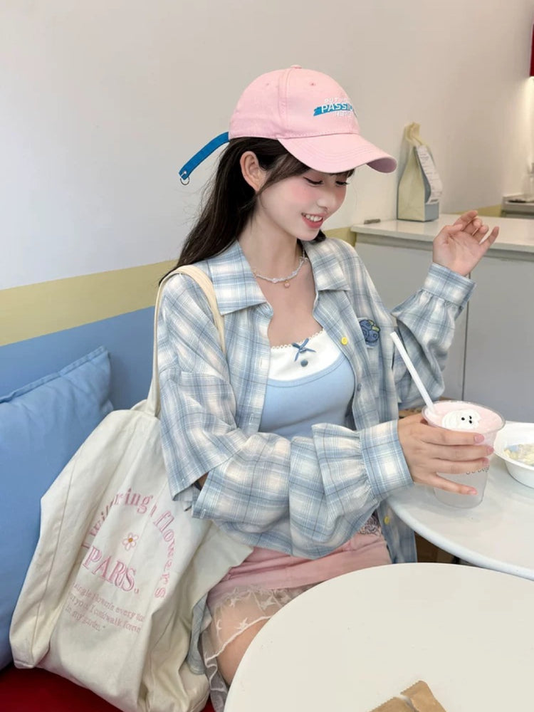 Blueberry Ribbed Bra Camisole-Tops-ntbhshop