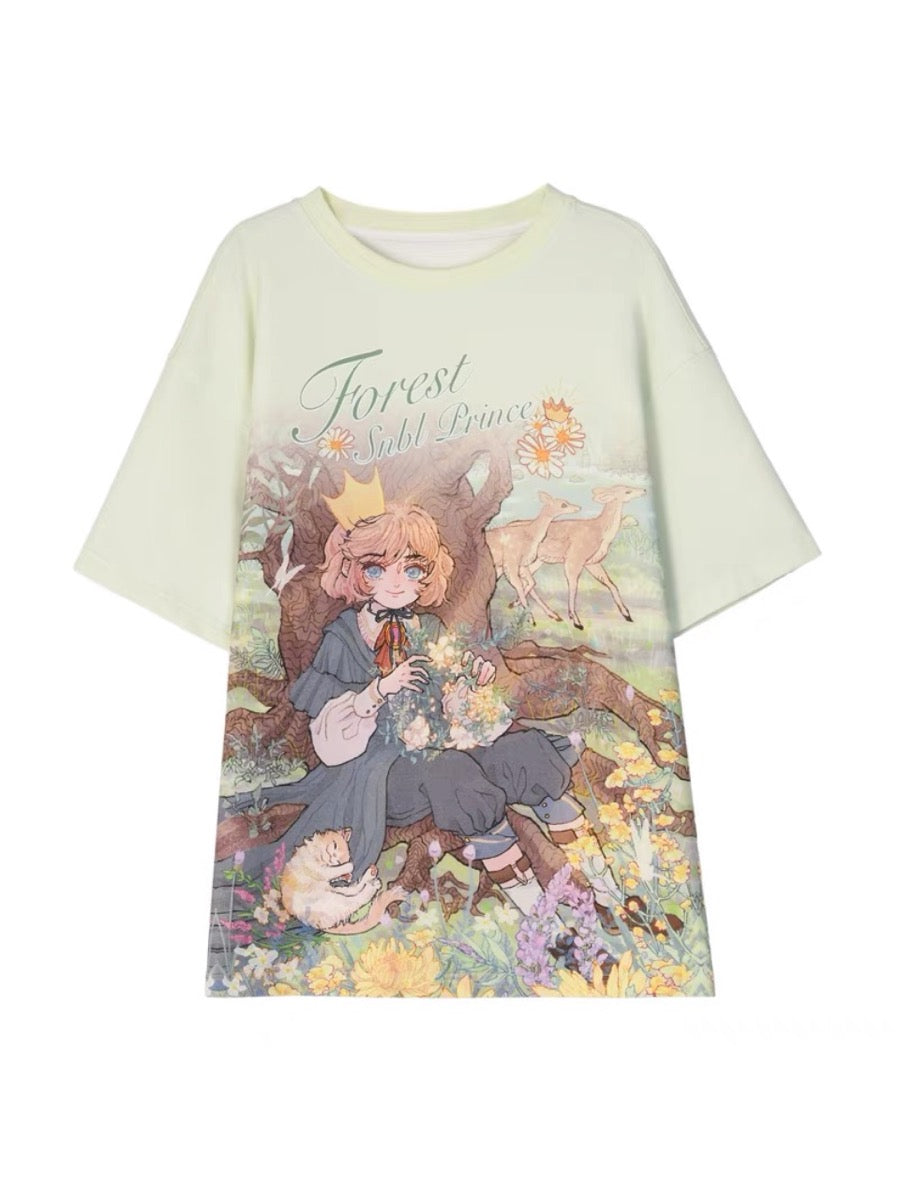 Forest Prince Round-Neck Short Sleeve T-Shirts-ntbhshop