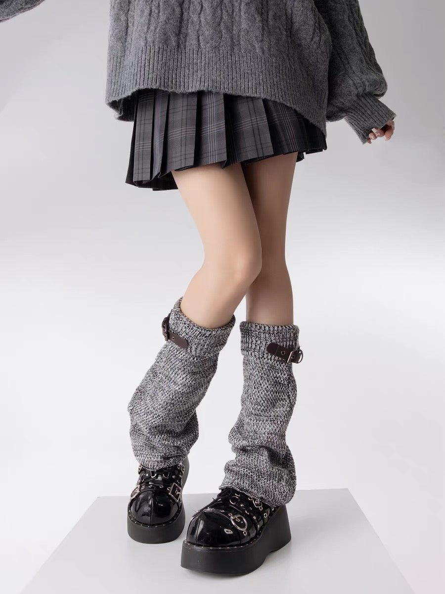 Campus Cozy Japanese Cute Girl JK Uniform Leg Warmers