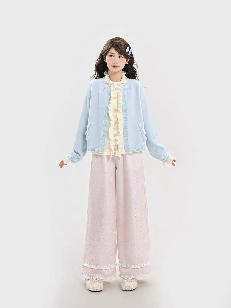 Sugar Bloom Lace Lounge Pants-Bottoms-ntbhshop