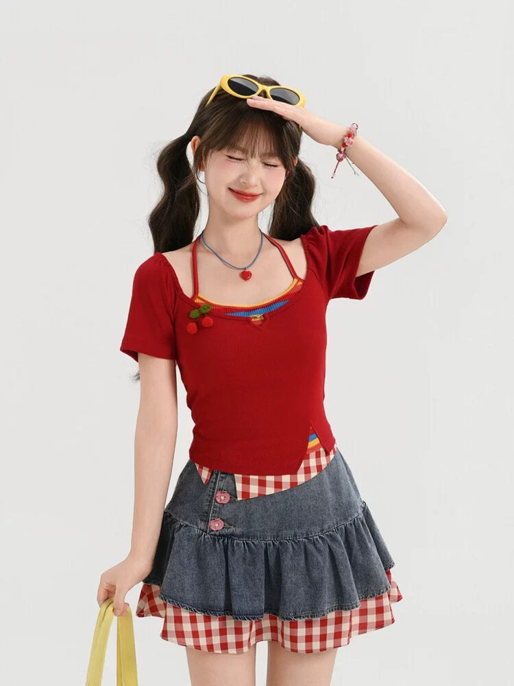 Cherry Sundae Halter Tee-ntbhshop