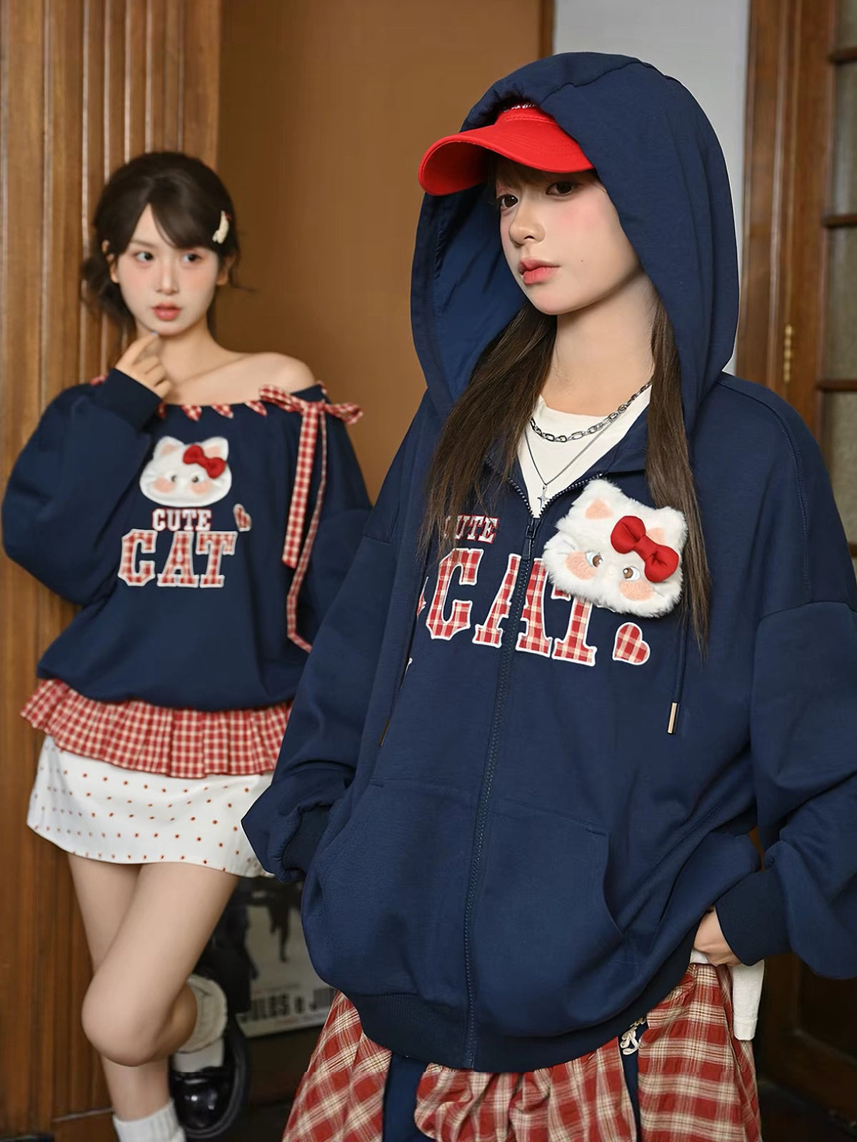 Kitty Crush Hooded Jackets-Outerwear-ntbhshop