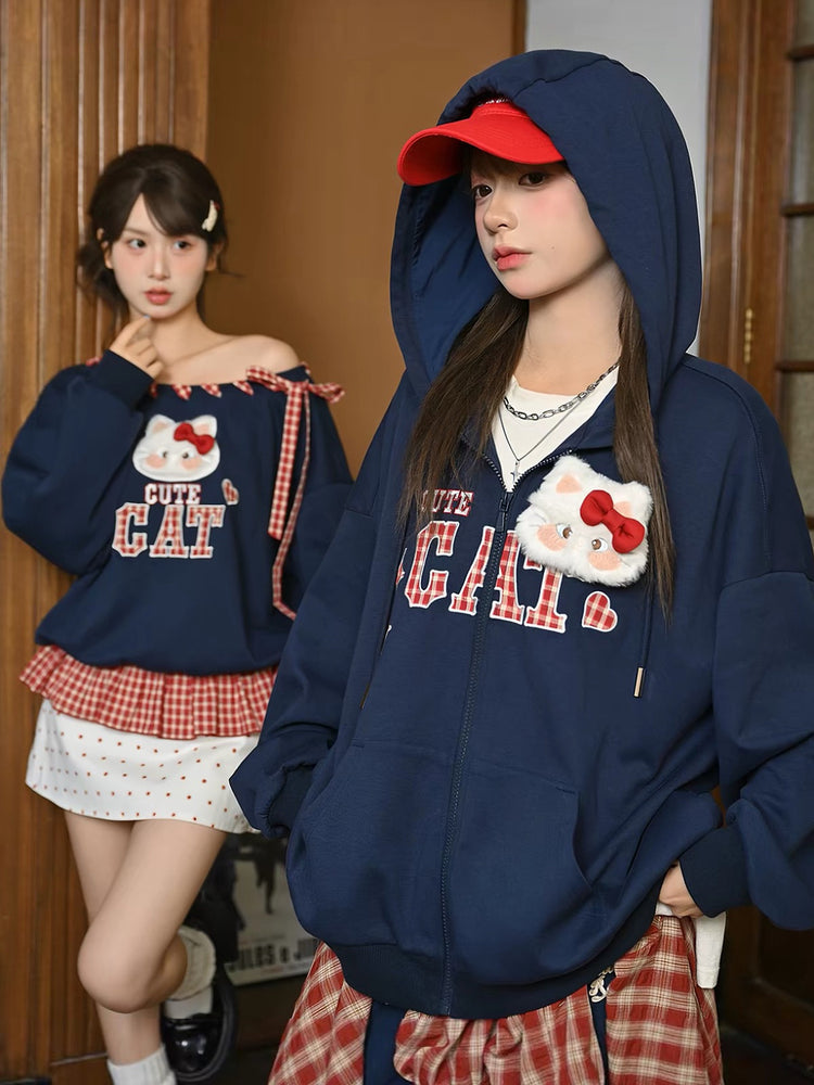 Kitty Crush Hooded Jackets-Outerwear-ntbhshop
