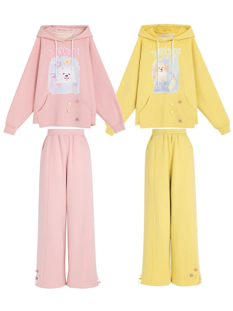 Dopamine Dream Solid Bliss Inner Fleece Pullover Hoodies-ntbhshop